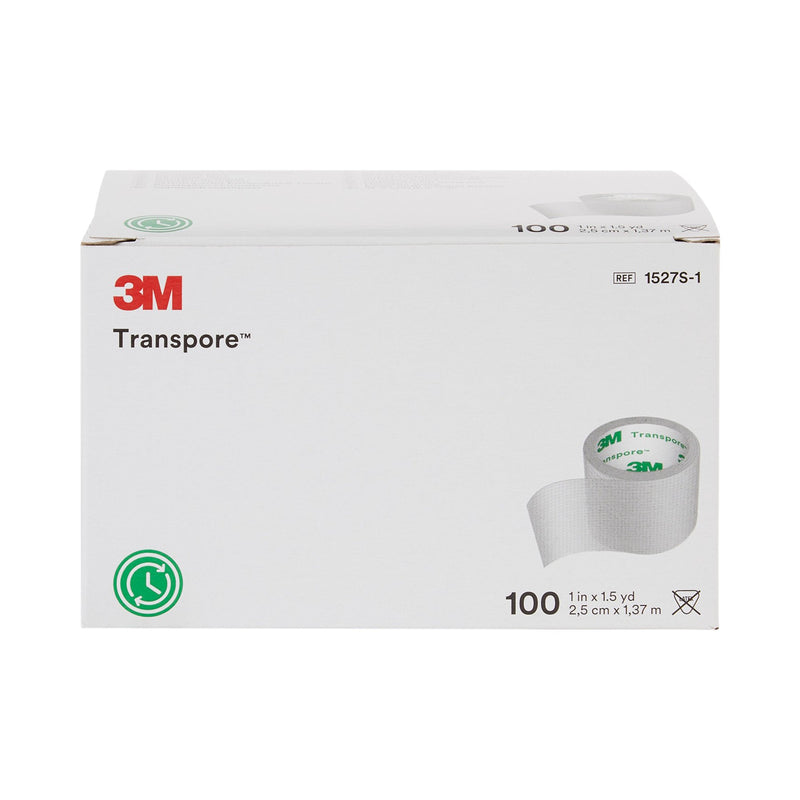 3M™ Transpore™ Plastic Medical Tape, 1 Inch x 1-1/2 Yard, Transparent