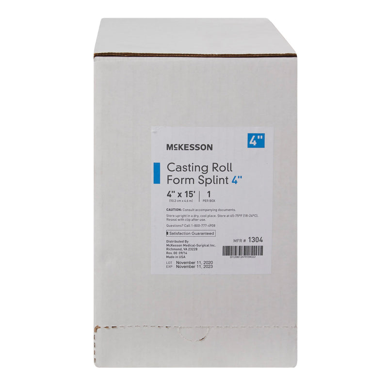 McKesson White Casting Roll Form Splints, 4 Inch x 15 Foot
