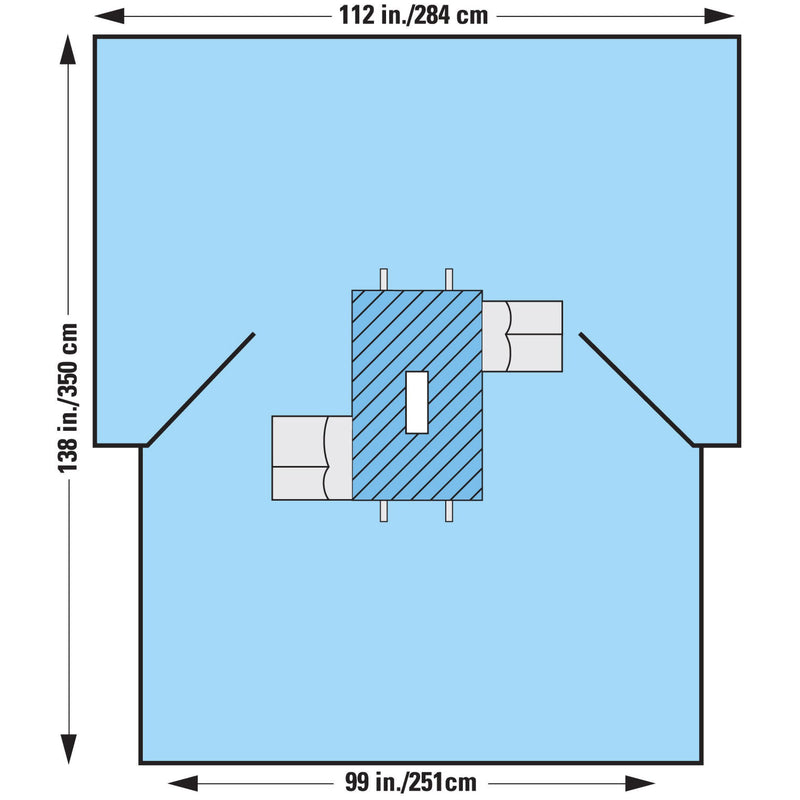 Halyard Sterile Universal Spine Neurology Drape, 112 W x 99 W x 138 L Inch