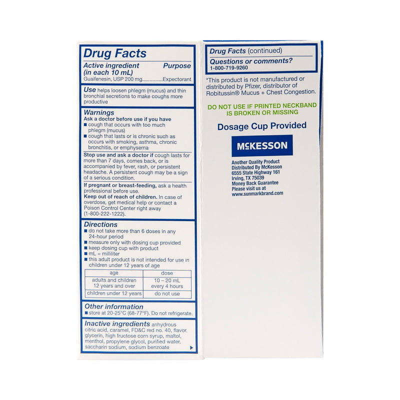 sunmark® Guaifenesin Cold and Cough Relief