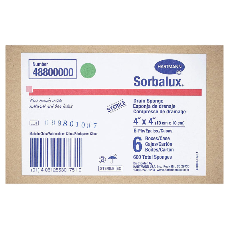 Sorbalux® Drain Sponge, 4 x 4 inch