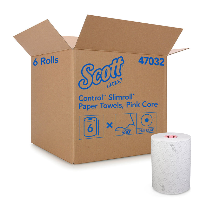 Scott® Control Slimroll™ White Paper Towel, 8 Inch x 580 Foot, 6 Rolls per Case