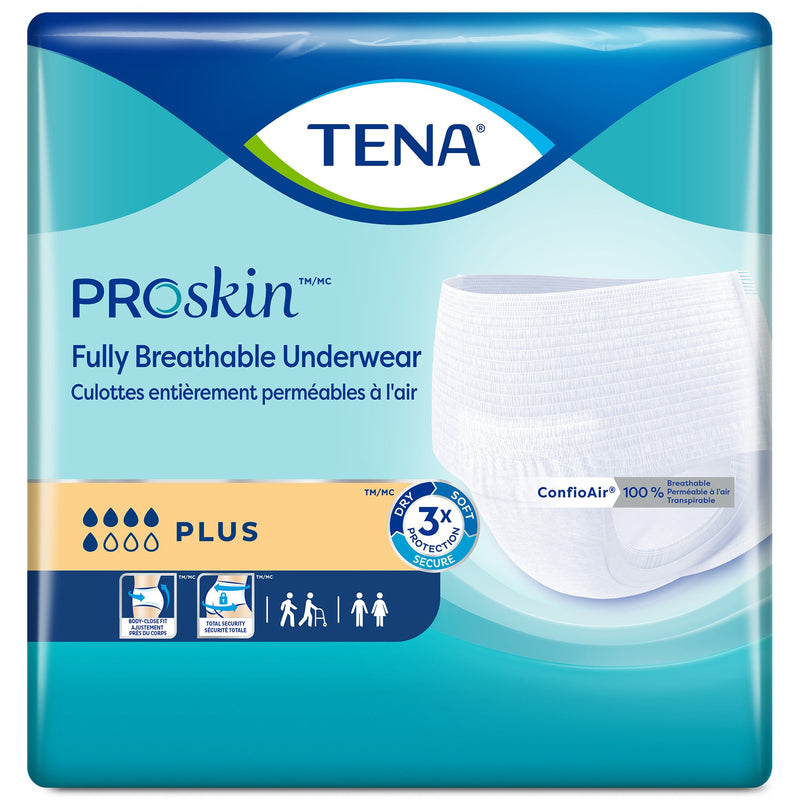 TENA® ProSkin™ Plus Fully Breathable Absorbent Underwear, Medium