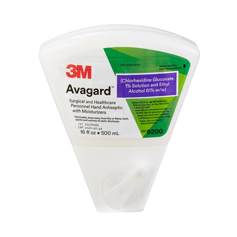 3M Avagard Surgical Scrub Dispenser Refill Bottle, 1% Chlorhexidine Gluconate, 61% Ethyl Alcohol