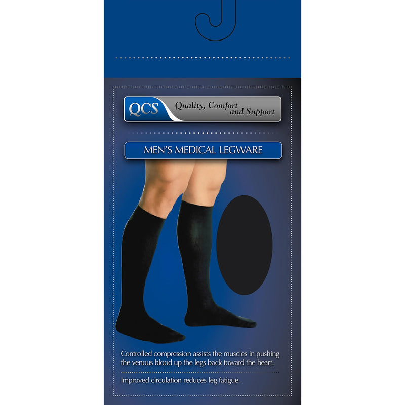 QCS Compression Knee-High Socks, X-Large, Black