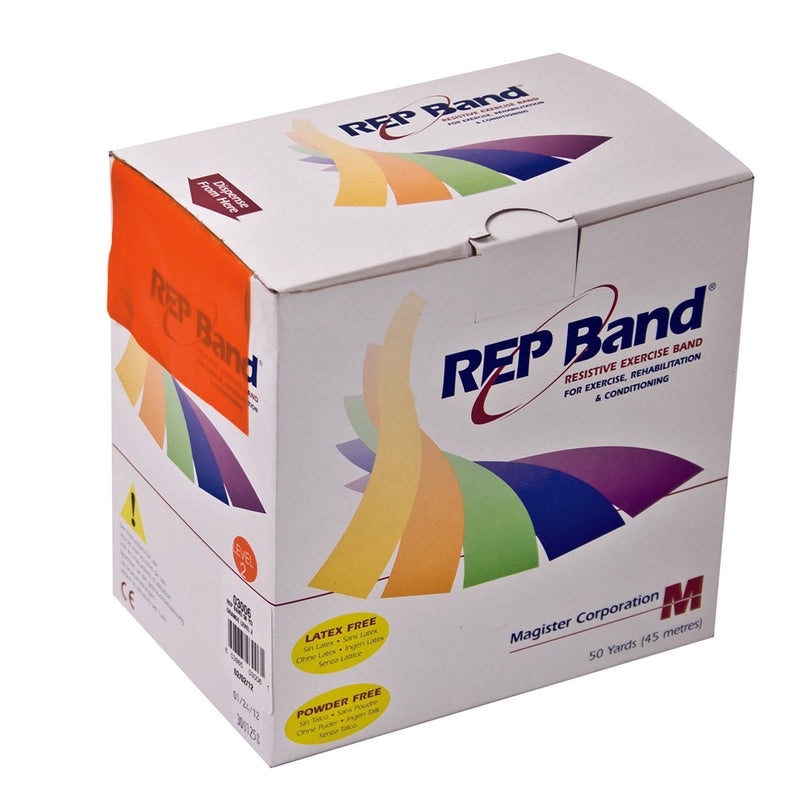 REP Band® Exercise Resistance Band, Orange, 4 Inch x 50 Yard, Light Resistance