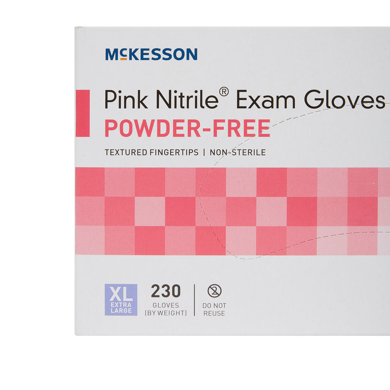 McKesson Pink Nitrile® Nitrile Exam Glove, Extra Large, Pink