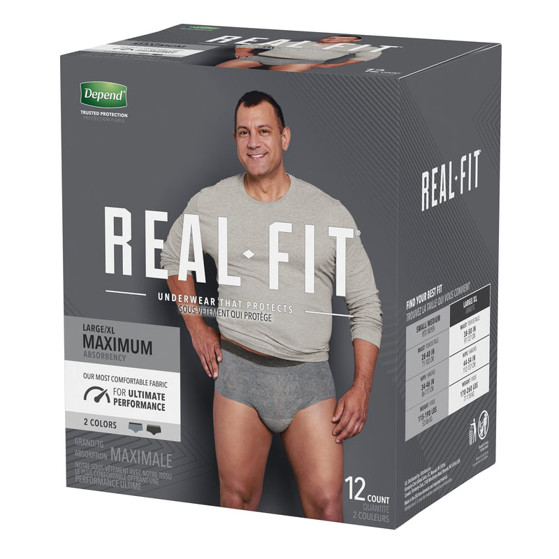 Depend® Real Fit® Maximum Absorbent Underwear, Large / Extra Large