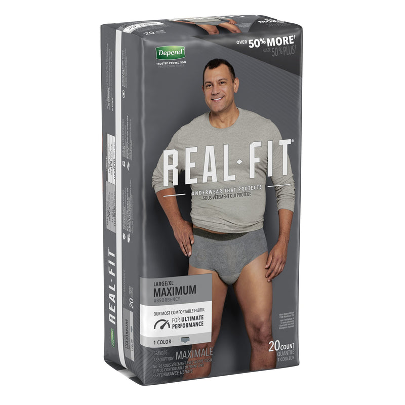 Depend® Real Fit® Maximum Absorbent Underwear, Large / Extra Large