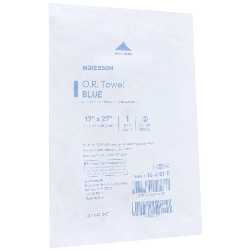 McKesson Blue Sterile O.R. Towel, 17 x 27 Inch