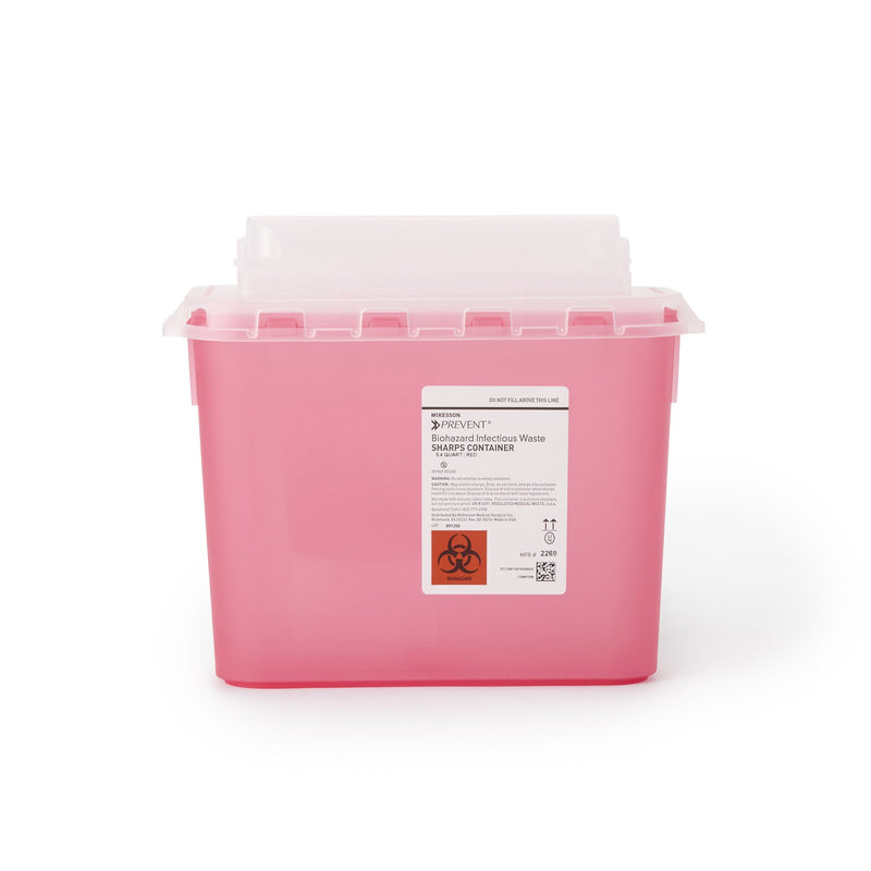 McKesson Prevent® 2-Piece Sharps Container, 5.4 Quart