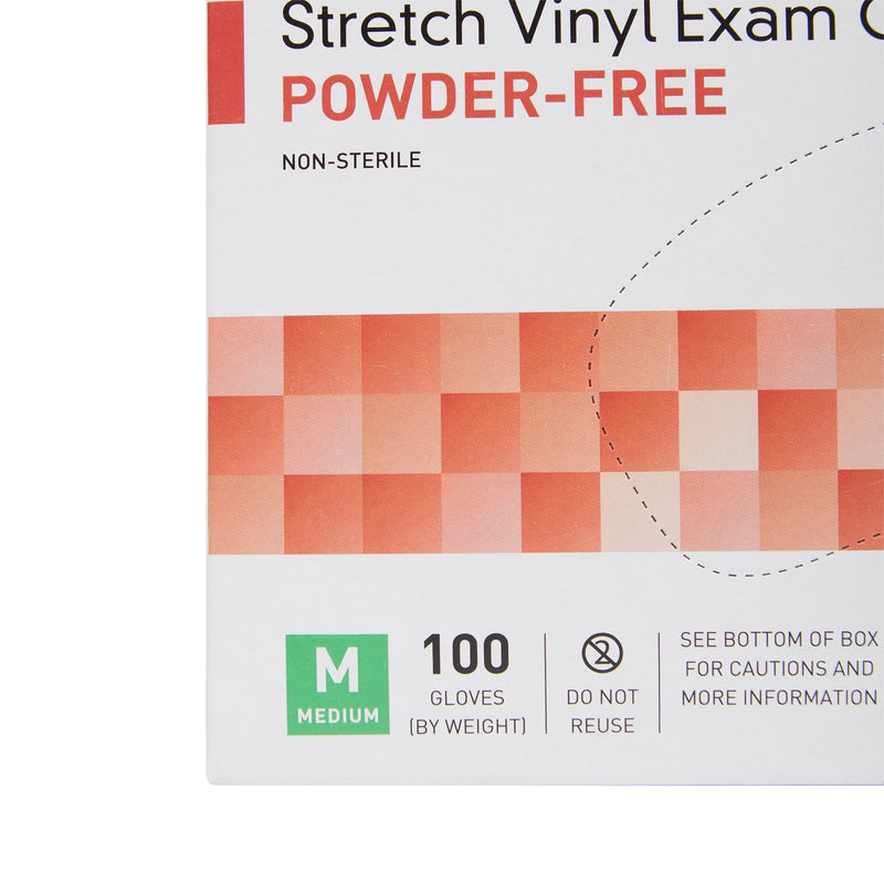 McKesson Stretch Vinyl Exam Glove, Medium, Ivory