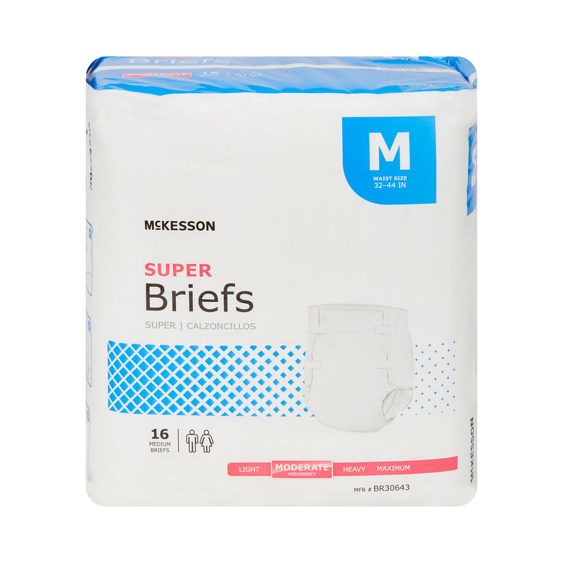 McKesson Super Moderate Absorbency Incontinence Brief, Medium