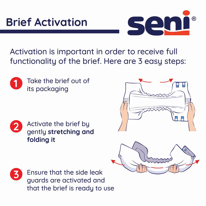 Seni® Super Plus Severe Absorbency Incontinence Brief, Regular