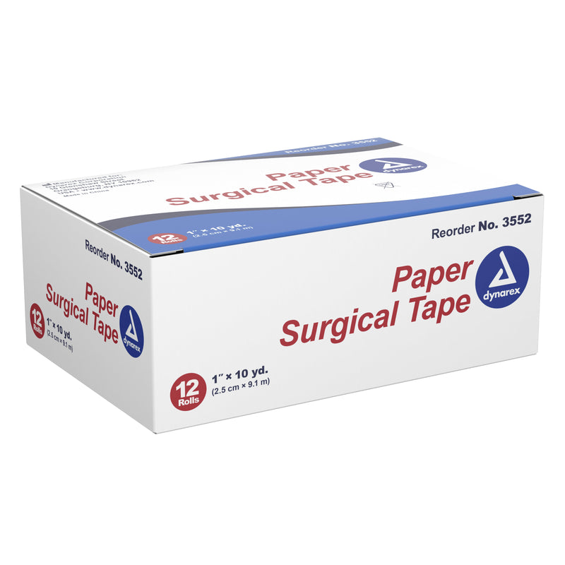 dynarex® Paper Medical Tape, 1 Inch x 10 Yard, White