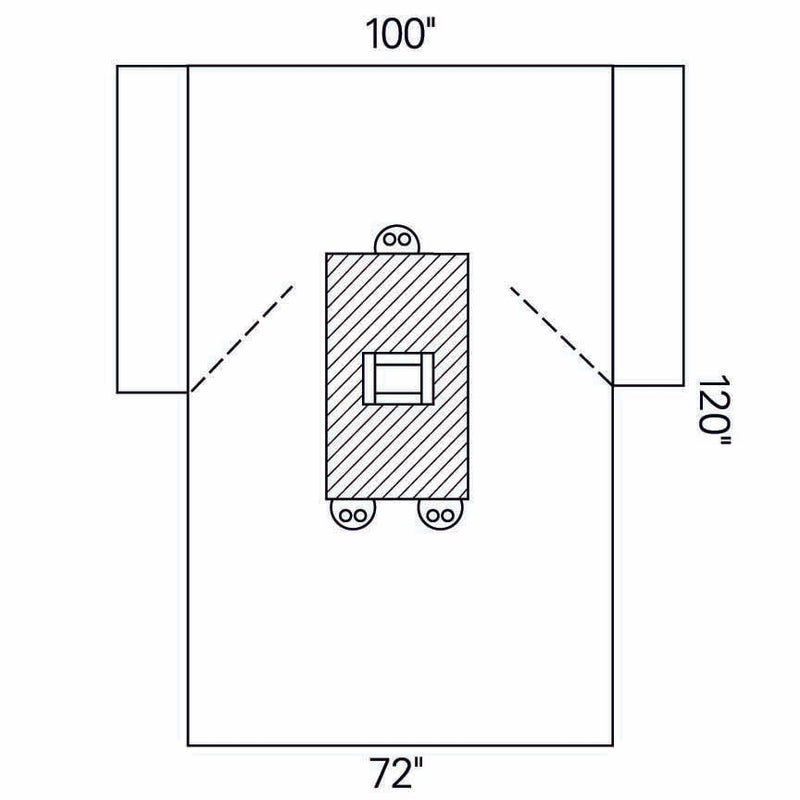 Halyard Sterile Transverse Laparotomy Abdominal Drape, 100 W x 72 W x 120 L Inch