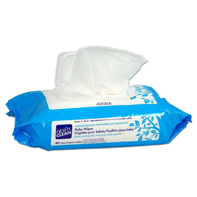 Nice’n Clean® Unscented Baby Wipes, Soft Pack