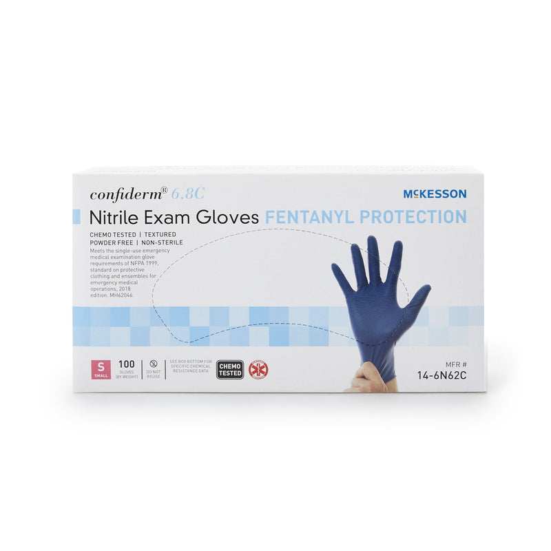 McKesson Confiderm® 6.8C Nitrile Exam Glove, Small, Blue