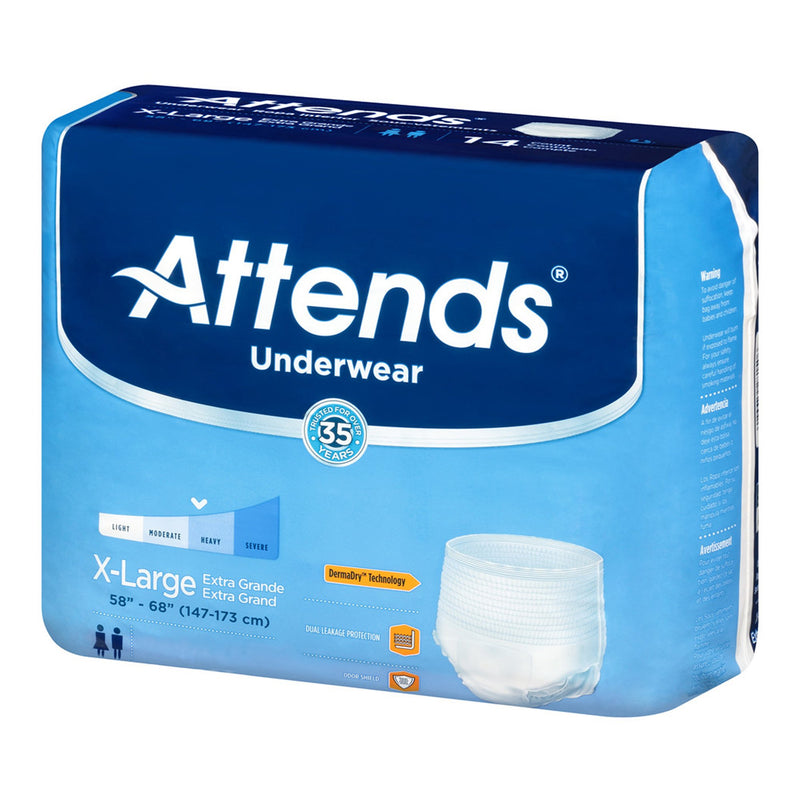 Attends® Adult Moderate Absorbent Underwear, X-Large, White