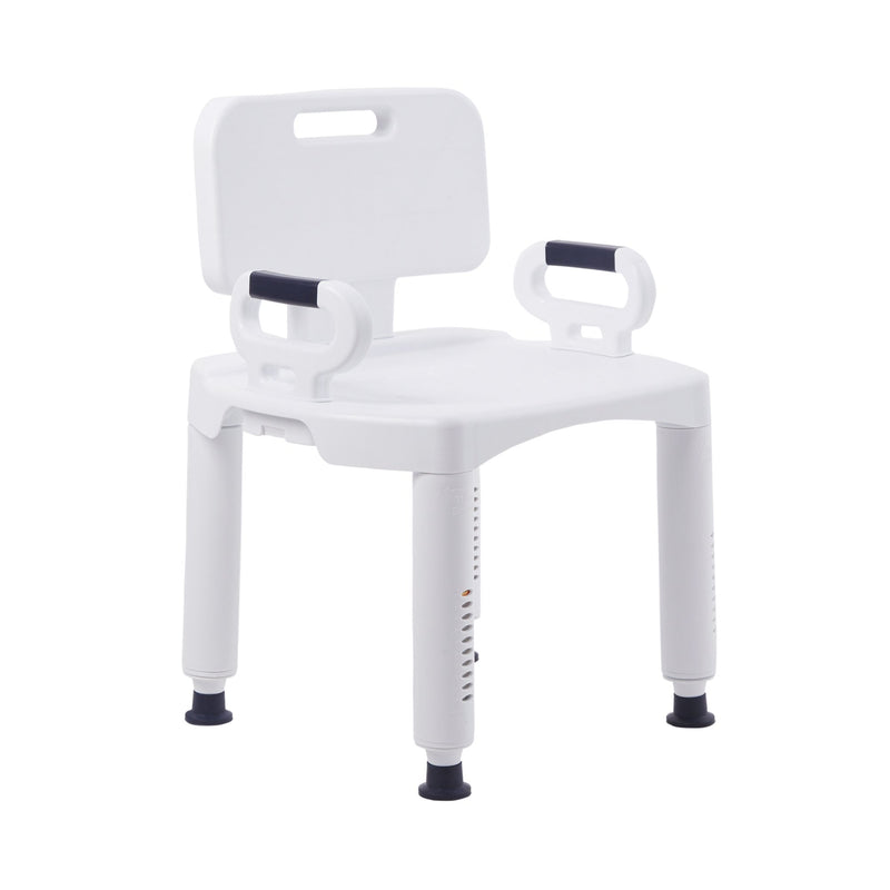 McKesson Removable Arm Rail Plastic Removable Back Bath Bench, 20½ Inch Width