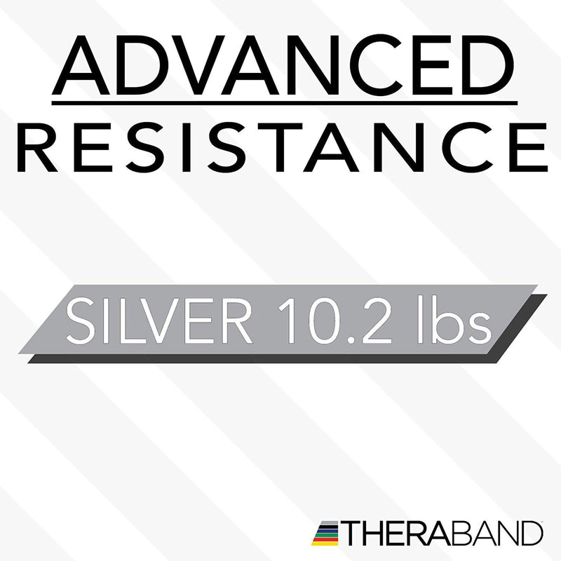 TheraBand® Exercise Resistance Band, Silver, 6 Inch x 6 Yard, 2X-Heavy Resistance