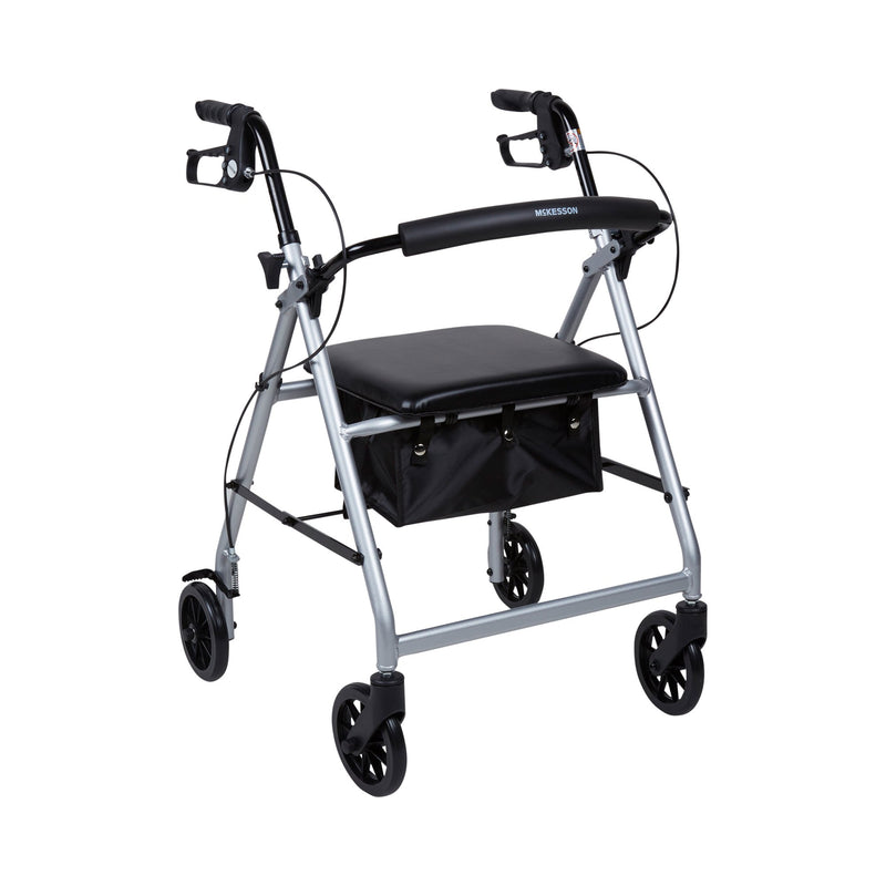 McKesson Folding Aluminum 4-Wheel Rollator, Silver