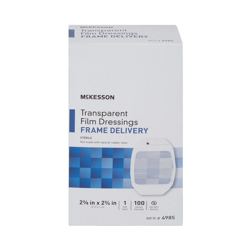 McKesson Octagonal Sterile Dressing with Frame-Style Delivery, 2-3/8 x 2-3/4 Inch, Transparent