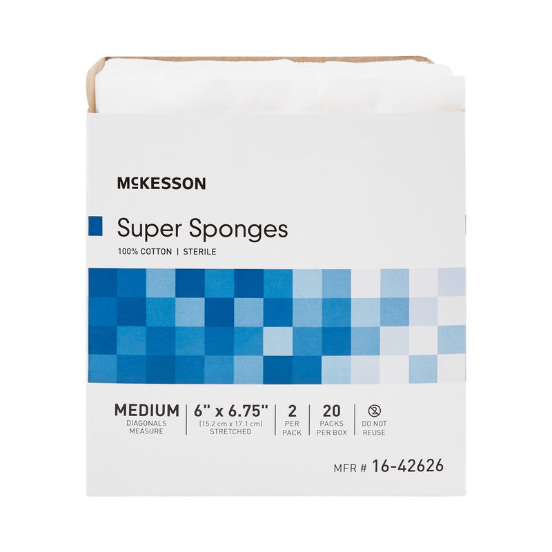 McKesson Sterile Fluff Dressing, 6 x 6-3/4 Inch