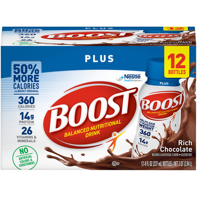 Boost® Plus Chocolate Oral Supplement, 8 oz. Bottle