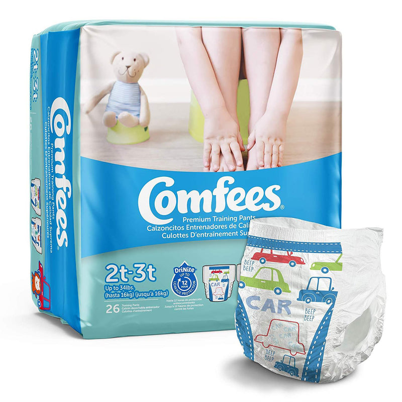 Comfees Training Pants, 12-Hour Protection, Male Toddler
