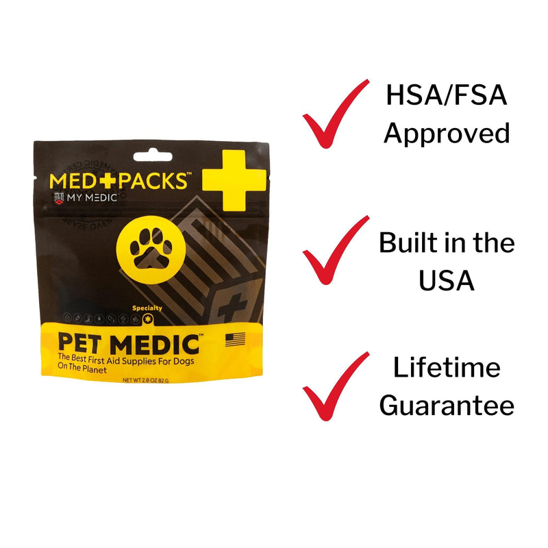 My Medic Med Packs First Aid Kit for Pets - Dog Injury Supplies in Portable Pouch