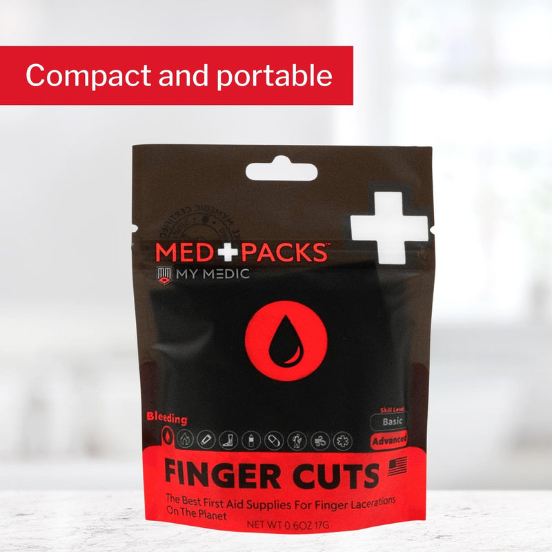 My Medic Med Packs First Aid Kit for Finger Cuts - Emergency Supplies in Portable Pouch