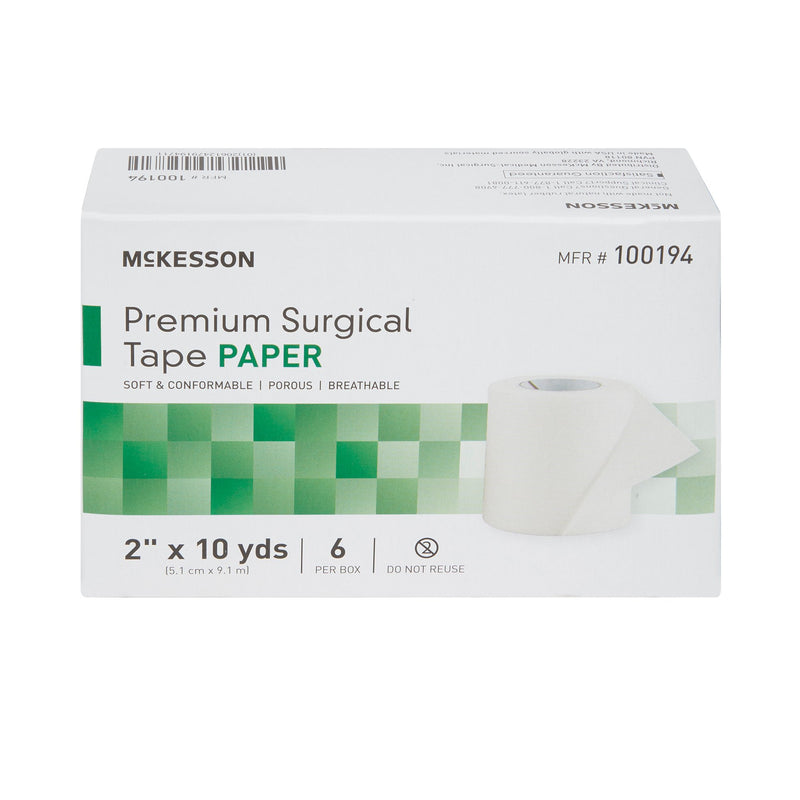 McKesson Paper Medical Tape, 2 Inch x 10 Yard, White