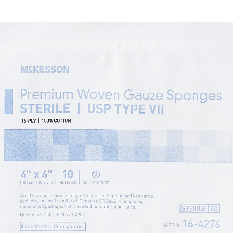 McKesson Sterile USP Type VII Gauze Sponge, 4 x 4 Inch