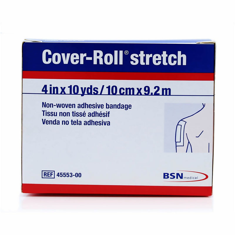 Cover-Roll® Stretch Nonwoven Polyester Dressing Retention Tape, 4 Inch x 10 Yard, White