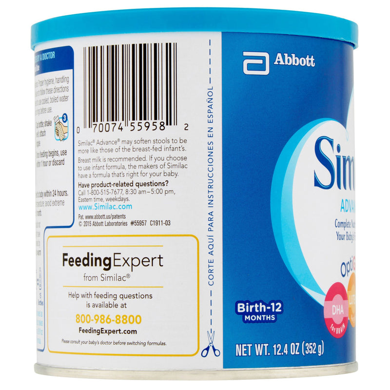 Similac® Advance® 20 Infant Formula, Powder, 12.4-oz Can