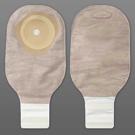 Premier™ One-Piece Drainable Beige Filtered Colostomy Pouch, 12 Inch Length, 1-3/8 Inch Stoma