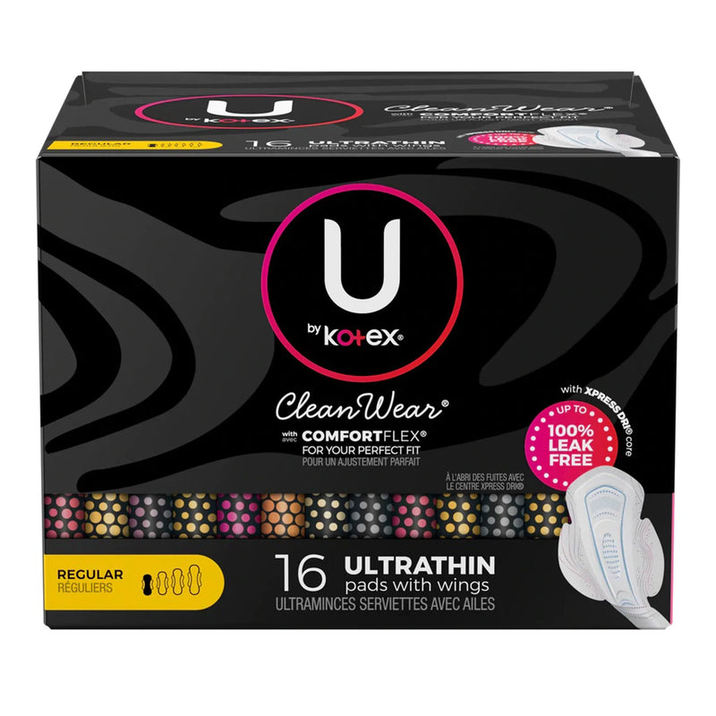 PAD, U BY KOTEX PREM ULTR THINREG W/WINGS (16/PK 6PK/CS) 1184195 CS