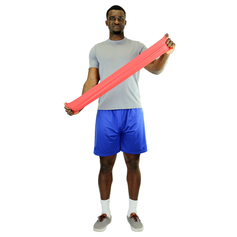 CanDo® Exercise Resistance Band, Red, 5 Inch x 6 Yard, Light Resistance
