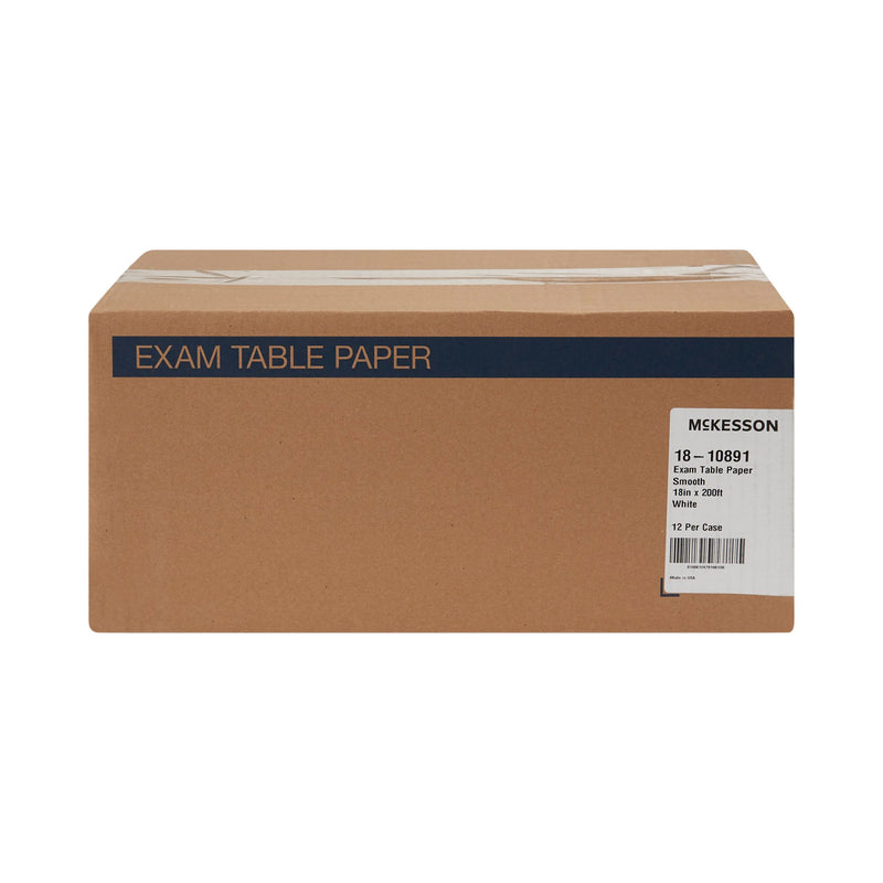 McKesson Smooth Table Paper, 18 Inch x 200 Foot, White