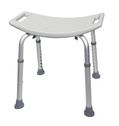 McKesson Aluminum Bath Bench Without Backrest, 15½ – 19½ Inch, Gray