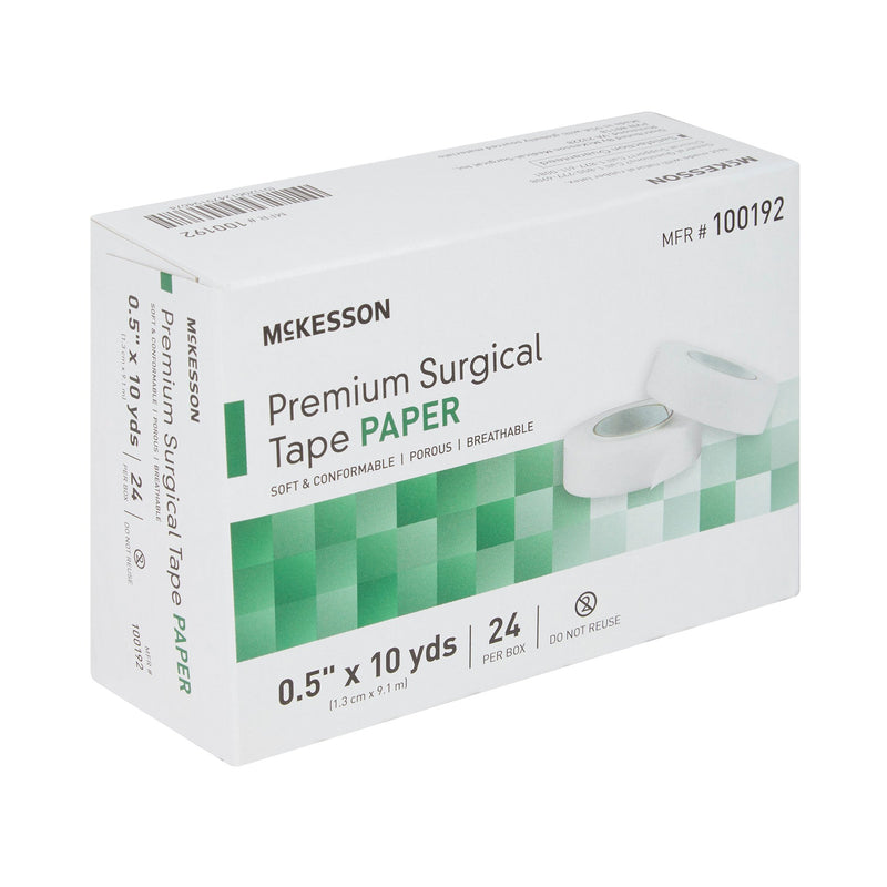 McKesson Paper Medical Tape, 1/2 Inch x 10 Yard, White