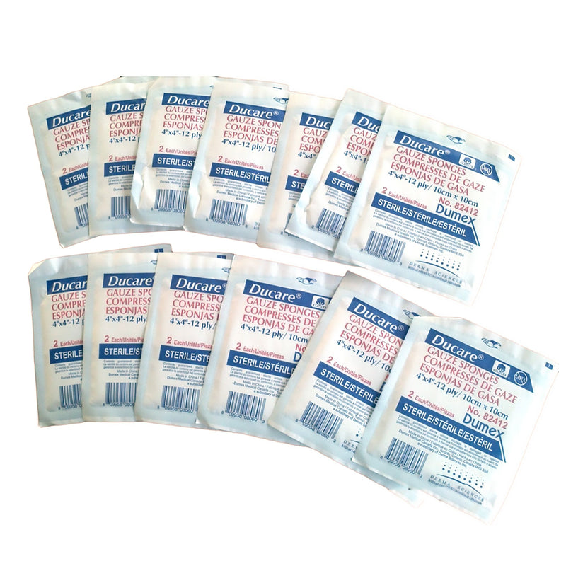 Ducare Sterile Gauze Sponge, 4 x 4 Inch