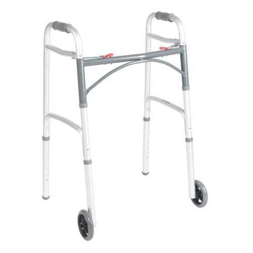 McKesson Junior Aluminum Folding Walker, 25 – 32¼ Inch Height