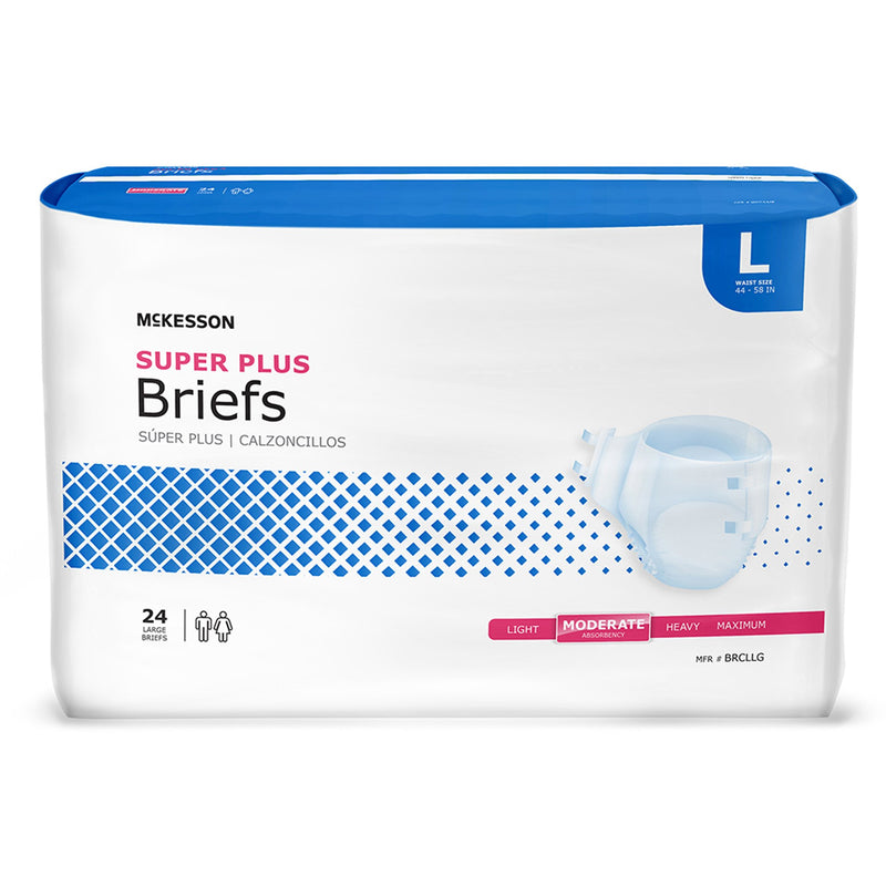 McKesson Super Plus Moderate Absorbency Incontinence Brief, Large