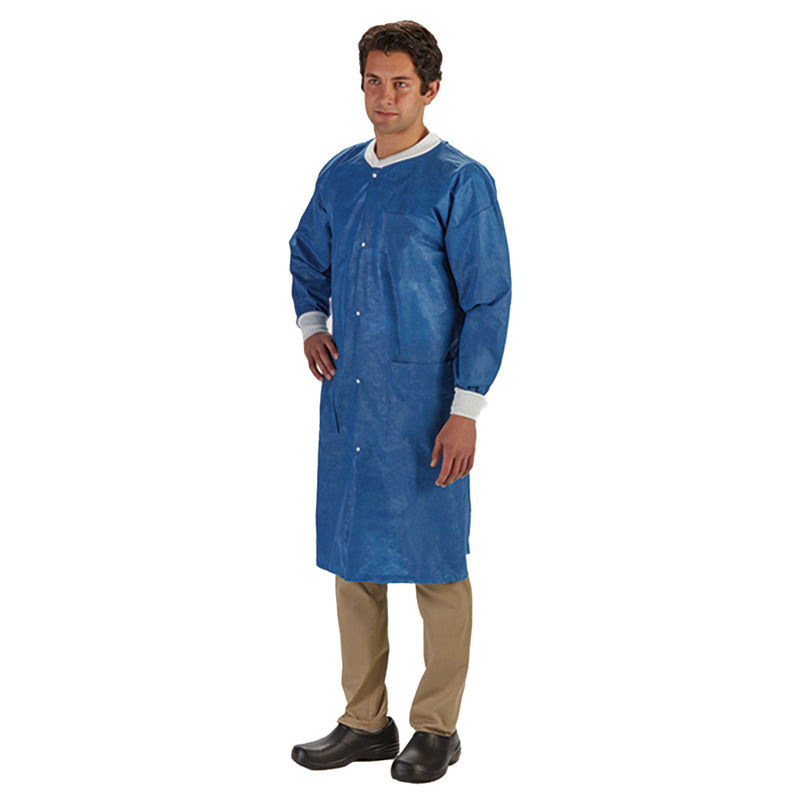 LabMates® Lab Coat, Medium, Blue