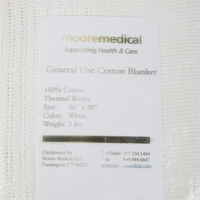 McKesson Cotton Thermal Blanket, 66 x 90 Inch