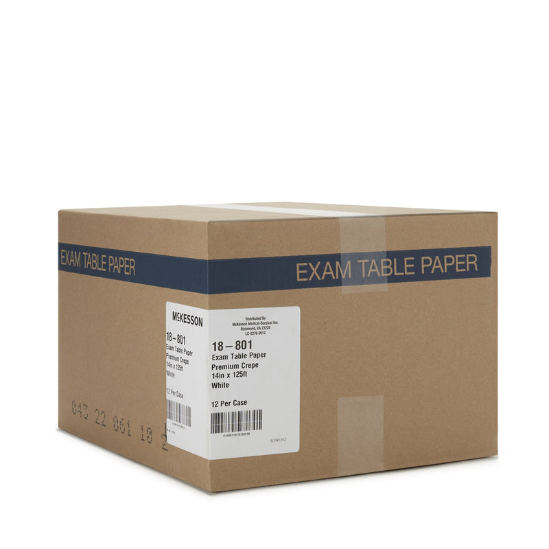 McKesson Crepe Table Paper, 14 Inch x 125 Foot, White