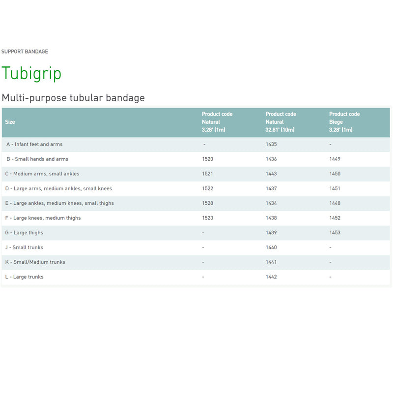 Tubigrip® Pull On Elastic Tubular Support Bandage, 4-1/2 Inch x 11 Yard