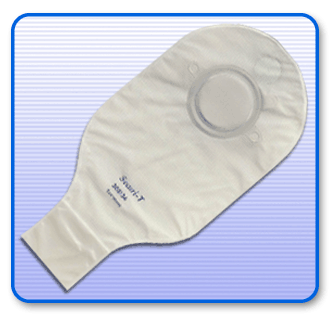 Securi-T™ Two-Piece Drainable Transparent Filtered Ostomy Pouch, 12 Inch Length, 2¼ Inch Flange